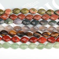 Смешанные бусы с драгоценными камнями, Полудрагоценный камень, Ромб, полированный, различные материалы для выбора & граненый, Много цветов для выбора длина:Приблизительно 7.55 дюймовый, Приблизительно 16ПК/Strand, продается Strand