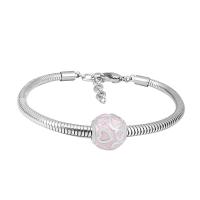 Stainless Steel  European Bracelets, 316 Stainless Steel, Unisex, silver color .5 Inch 