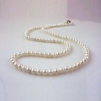 Collar de Perlas Natural de Freshwater, Perlas cultivadas de agua dulce, Blanco, 2.5-3.5mm, longitud:aproximado 15 Inch, Vendido por Sarta