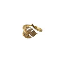Brass Cuff Finger Ring, plated, fashion jewelry & for woman & with cubic zirconia, golden, Inner Approx 18mm 