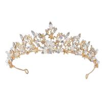 Bridal Tiaras, Zinc Alloy, with Crystal, plated, for woman & with rhinestone & hollow [