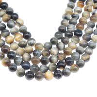 Tiger Eye Beads, Round, polished, DIY deep coffee color 