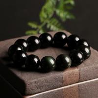 Negro Obsidiana pulsera, hecho a mano, unisexo & diverso tamaño para la opción, longitud:aproximado 14-16 cm, Vendido por Sarta