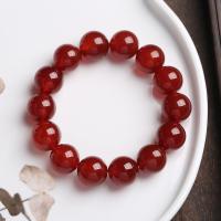 Bracelets Agate en rouge, agate rouge, unisexe, 14mm cm, Vendu par brin