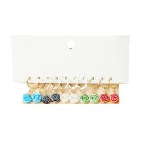 Zinc Alloy Earring Set, earring, with Plastic Pearl, gold color plated, 5 pieces, golden 