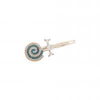 Hair Clip, Zinc Alloy, plated, fashion jewelry & for woman & with rhinestone 