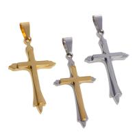 Stainless Steel Cross Pendants, plated, DIY & Unisex Approx 5mm 