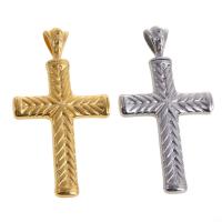 Stainless Steel Cross Pendants, plated, DIY & Unisex Approx 4mm 