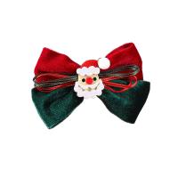 Christmas Hair Clip, Zinc Alloy, with Velveteen, Christmas Design & fashion jewelry & for woman 