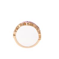Enamel Zinc Alloy Finger Ring, gold color plated, ying yang, golden, 4.572mm 
