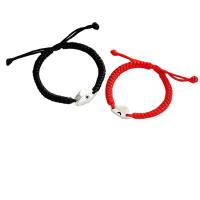 Couple Bracelet, Zinc Alloy, with Wax Cord, plated, 2 pieces & adjustable & for couple  65-80mm 