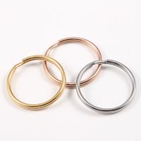 anillo partido clave de acero inoxidable, pulido, Bricolaje, más colores para la opción, 25mm, Vendido por UD