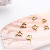 Zinc Alloy Spring Ring Clasp, gold color plated 