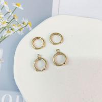 Brass Huggie Hoop Earring Finding, gold color plated 12mm 