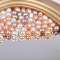Half Drilled Cultured Freshwater Pearl Beads, DIY 6-9mm 