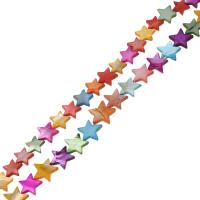 Dyed Shell Beads, Star, DIY, multi-colored cm 