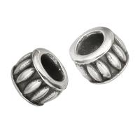Stainless Steel Large Hole Beads, original color Approx 5mm [