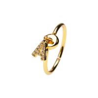 Cubic Zirconia Micro Pave Brass Finger Ring, gold color plated & micro pave cubic zirconia & for woman, 6mm 