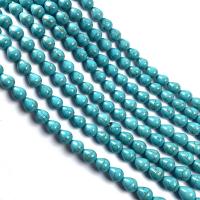 Perles en Turquoise synthétiques, larme, DIY & normes différentes pour le choix, bleu Environ 14.7 pouce, Vendu par brin