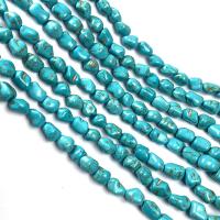 Perles en Turquoise synthétiques, pepite, DIY & normes différentes pour le choix, bleu, Vendu par brin
