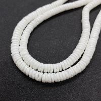 Natürliche weiße Muschelperlen, DIY, weiß, 6mm, Länge:38 cm, verkauft von Strang