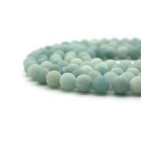 Amazonit Perlen, rund, DIY & stumpfmatt, blau, Länge:38 cm, verkauft von Strang