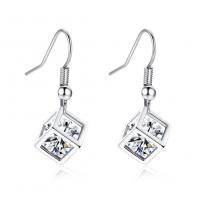 Cubic Zirconia Micro Pave Brass Earring, plated, fashion jewelry & for woman & with cubic zirconia 