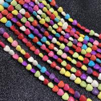 Perles en Turquoise synthétiques, coeur, DIY & normes différentes pour le choix, couleurs mélangées Environ 16 pouce, Vendu par brin