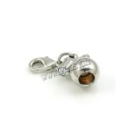 Round Stainless Steel Magnetic Clasp, Brass, plated, with lobster clasp Approx 4mm .1 Inch 