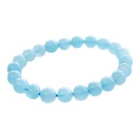 Aquamarine Bracelet, polished & for woman, light blue cm 