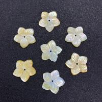 Natural Yellow Shell Beads, Flower, Carved, DIY yellow 