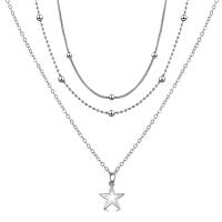 Fashion Multi Layer Necklace, Zinc Alloy, Star & for woman 