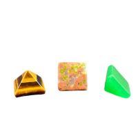 Cabujones de Gema, Piedra natural, Pirámide, diferentes materiales para la opción & unisexo, más colores para la opción, 14mm, Vendido por UD