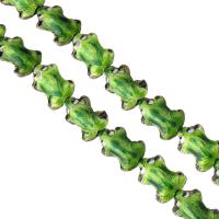 Cloisonne Beads, Frog, Carved, green Approx 2mm Approx 14.5 Inch 