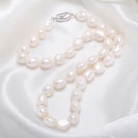 Collar de Perlas Natural de Freshwater, Perlas cultivadas de agua dulce, Irregular, más colores para la opción, 10-11mm, longitud:aproximado 17.7 Inch, Vendido por Sarta