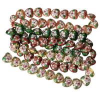 Cloisonne Beads, Heart, Carved Approx 15 Inch 