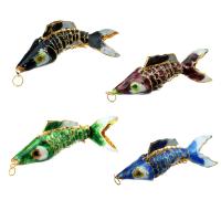 Cloisonne Pendants, Carved, random style & mixed, Random Color, 95mm Approx 7mm 
