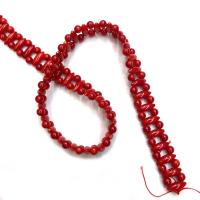 Synthetische Koralle Perle, DIY, rot, Länge:38 cm, verkauft von Strang