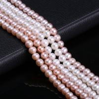Round Cultured Freshwater Pearl Beads, DIY 6-7mm Approx 18 Inch 