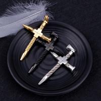 Stainless Steel Cross Pendants, plated, without cord & for man 