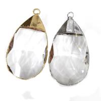 Crystal Jewelry Pendants, Stainless Steel, with Crystal, Teardrop, faceted 