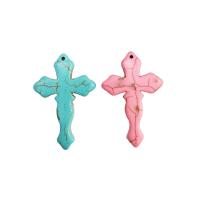 Natural Turquoise Pendants, Cross, Unisex Approx 