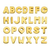 Zinc Alloy Slide Charm, Alphabet Letter, plated, DIY, golden, 8mm 