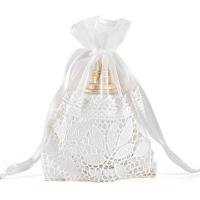 Cotton Jewelry Pouches Bags, white 