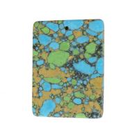 Synthetic Turquoise Pendants, Rectangle, mixed colors 
