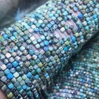 Perles en Turquoise naturelle, cube, DIY & facettes, bleu, 4.5mm cm, Vendu par brin
