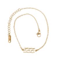 Stainless Steel Anklets Jewelry, stainless steel lobster clasp, with 1.97Inch extender chain, plated, Unisex Approx 9.06 Inch 