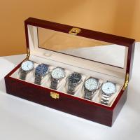 MDF Caja para reloj, Sostenible, Rojo, 313x115x80mm, Vendido por UD