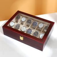 MDF Caja para reloj, Portátil & Sostenible, Rojo, 313x207x80mm, Vendido por UD