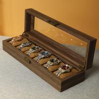 Holz Uhrenschatulle, PU Leder, mit Fibreboard mit mittlerer Dichte, Tragbar & nachhaltiges, 390x120x85mm, verkauft von PC